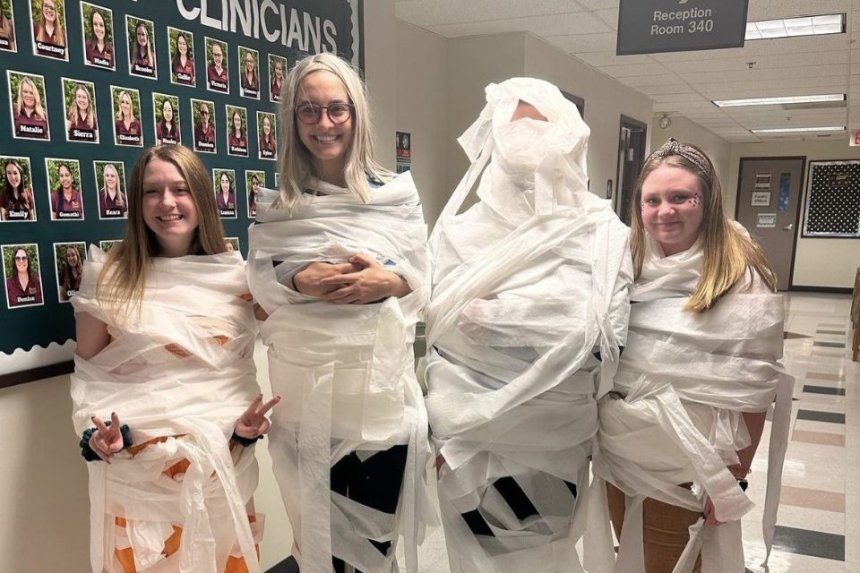 AuD Audiology students dressed up in Halloween costumes