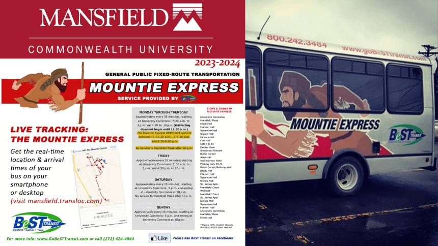 CU-Mansfield Mountie Express Graphic