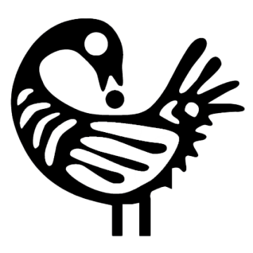 Sankofa bird stencil drawing