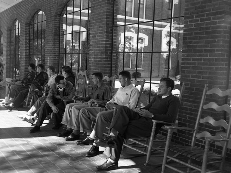 Waller Hall Long Porch, 1955