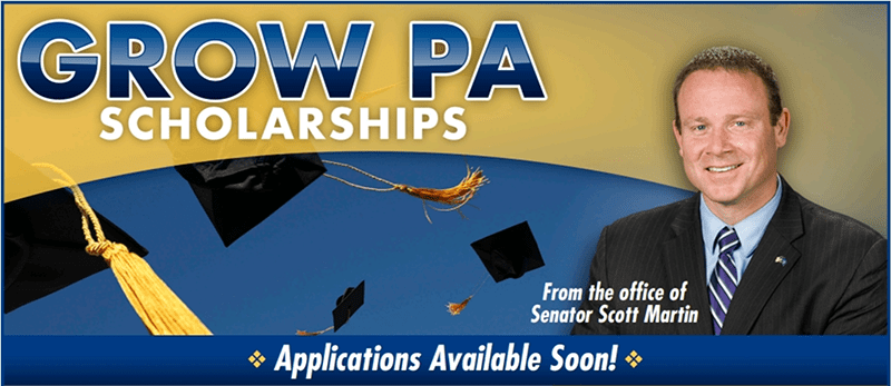 Grow PA Scholarships from the office of Senator Scott - Applications Available Soon!